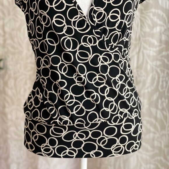 Vintage Y2K Speechless Black & White Geometric Print Blouse Fairy Grunge Size M - Picture 4 of 8